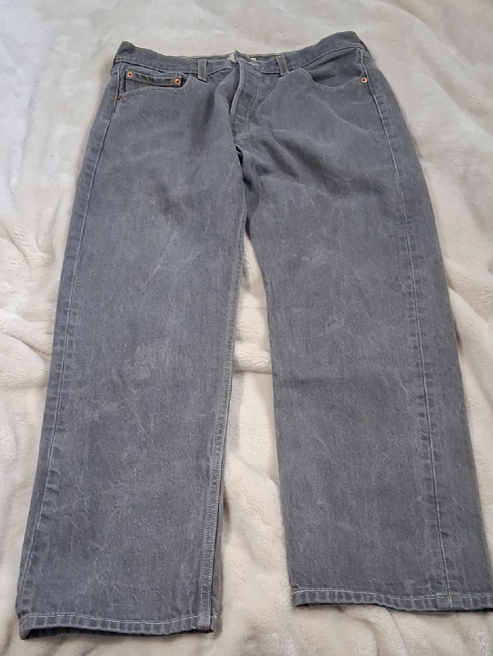Levi's 501  Men's Straight-Leg Jeans in Faded Gray